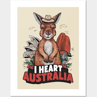 i heart australia Posters and Art